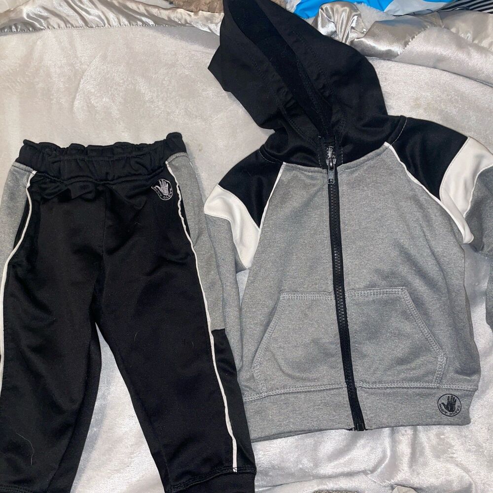 Body Glove Sweatpants Set Boys 18 Month 2 Piece Gray And Black